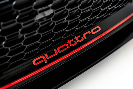 Audi - B9 - RS5 - Front Lower Grille "QUATTRO" Badge Overlay