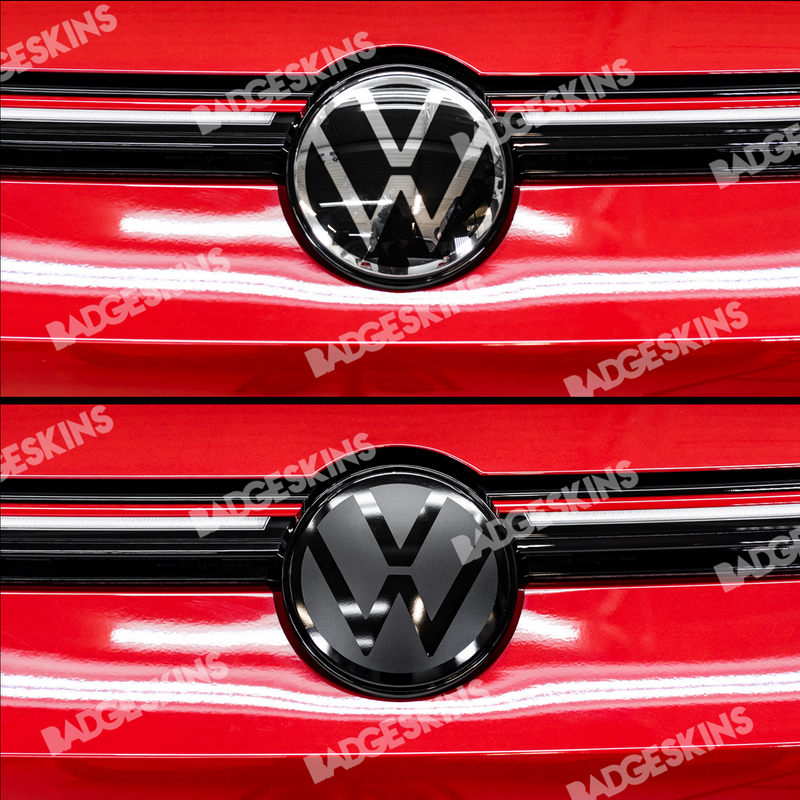 Load image into Gallery viewer, VW - MK8 - Golf - Front Smooth 3pc VW Emblem Overlay
