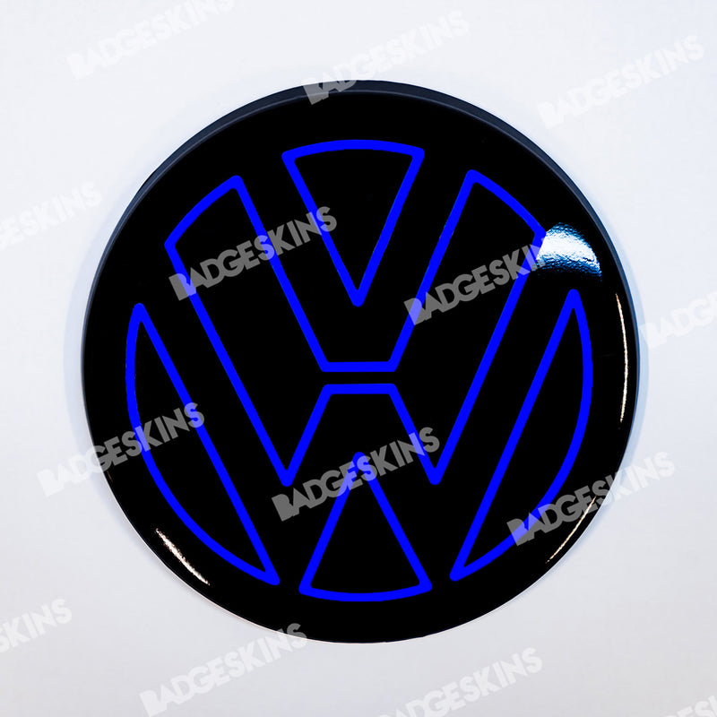 Load image into Gallery viewer, VW - MK8 - Golf - Front Smooth 2pc VW Emblem Pin-Stripe Overlay
