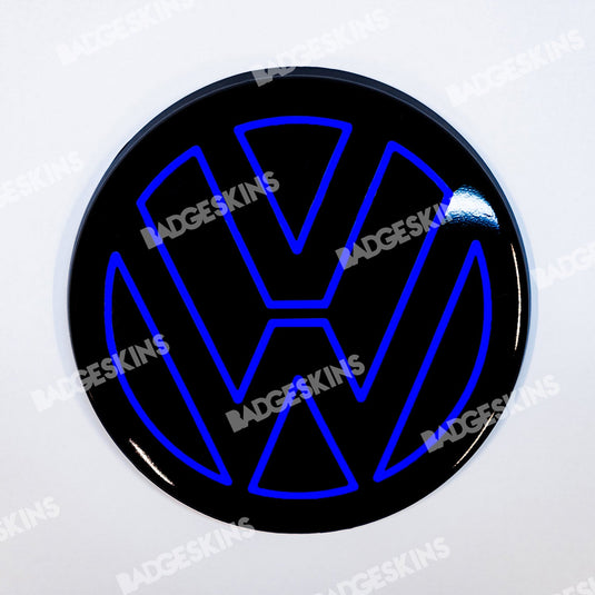 VW - MK8 - Golf - Front Smooth 3pc VW Emblem Pin-Stripe Overlay
