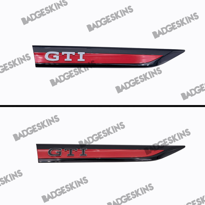 Load image into Gallery viewer, VW - MK8 - Golf GTI - Fender Badge Blade &amp; GTI Overlay
