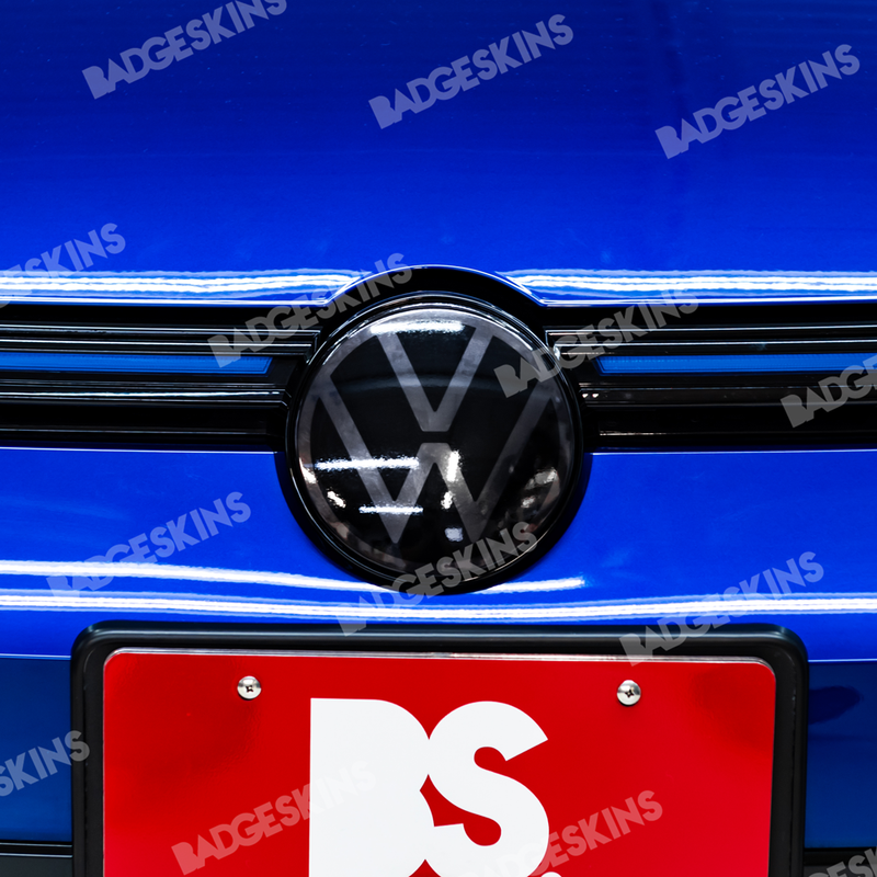 Load image into Gallery viewer, VW - MK8 - Golf - Front Smooth 1pc Tinted VW Emblem Overlay
