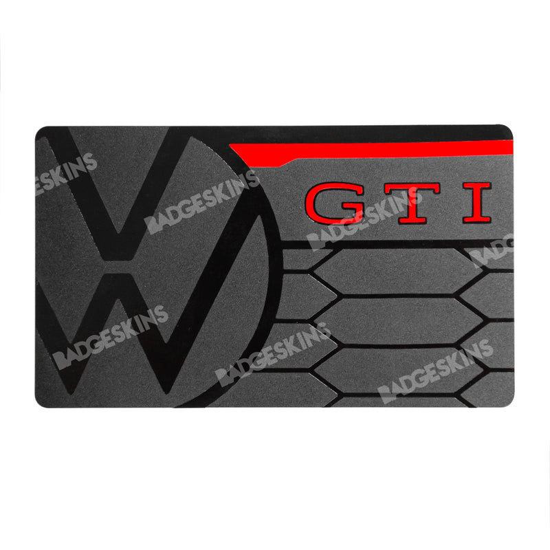 Load image into Gallery viewer, VW - 12273 - MK8 - Golf GTI - Sunvisor Warning Label GTI Style Overlay
