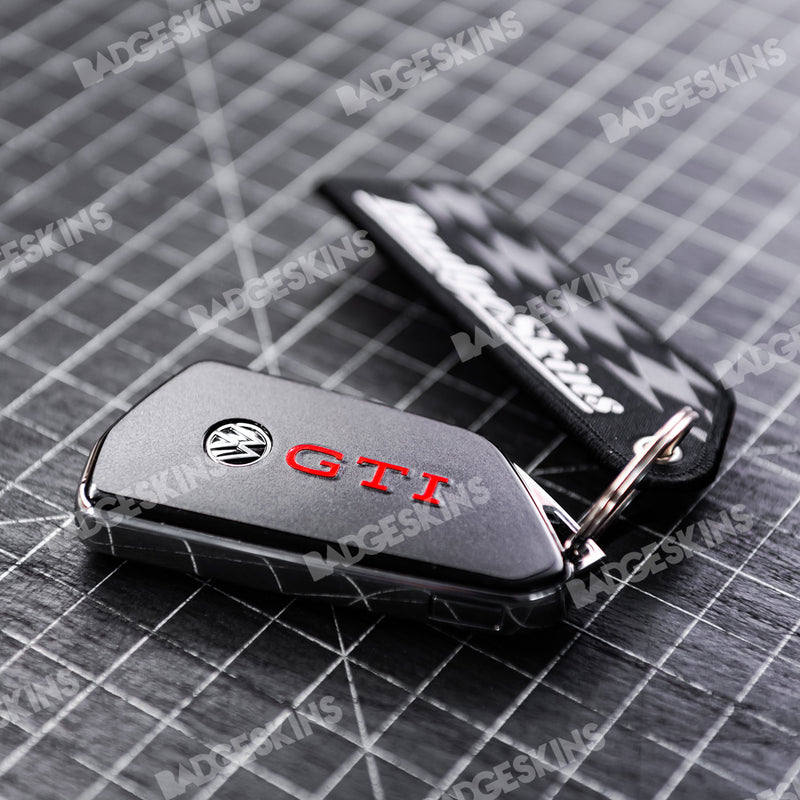 Load image into Gallery viewer, VW - MK8 - Golf - GTI Key Fob Coloured Embossed Overlay
