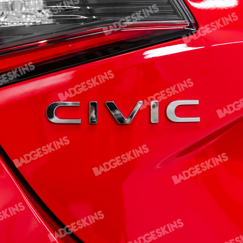 Load image into Gallery viewer, Honda - 11th Gen - Civic - Rear &quot;Civic&quot; Badge Overlay
