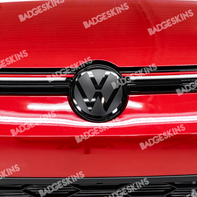 Load image into Gallery viewer, VW MK8 Golf Front Smooth Emblem Overlay
