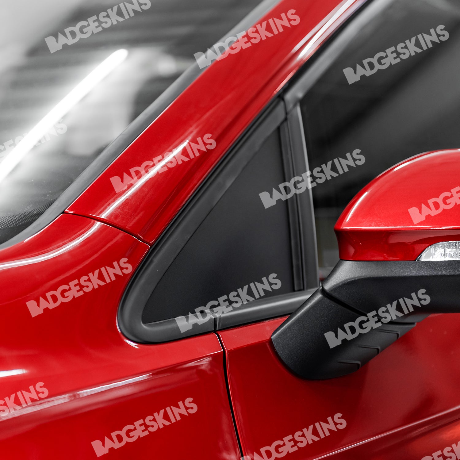 VW MK8 Golf Side Triangle Window Overlay (For All Logos) Badgeskins