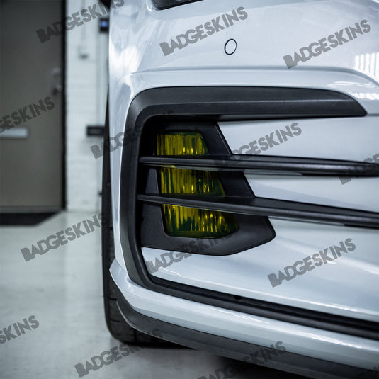 VW - MK7.5 - Golf - Front Smooth 3pc VW Emblem Overlay – Badgeskins