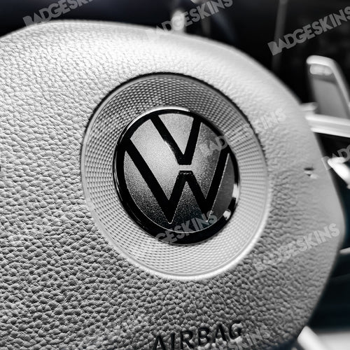 VW - MK8 - Golf - Steering Wheel VW Emblem Overlay